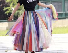 2020 WOMEN GIRL LONG RAINBOW TULLE SKIRT OUTFIT MULTI COLORED RAINBOW TUTU SKIRT CUSTOM PLUS SIZE LONG RAINBOW SKIRT OUTFIT FLOOR LENGTH RAINBOW SKIRT * In order to get this skirt looks so bouffant, we make it with much more tutu than usual. * The picture item's length is 35 (in) / 88 (cm). You can also tell us what length you need. * Designed and handmade by honest family clothing studio. Please make your mind easy for purchase in Dressromantic. ************************************************* Tulle Maxi Skirt Outfit, Bow Skirt Outfit, Rainbow Tulle Skirt, Tulle Skirt Outfit, Long Tutu Skirt, Tulle Skirts Outfit, Maxi Skirt Outfit, Outfits Pastel, Long Tutu