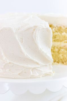 a close up of a slice of cake on a plate