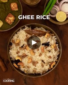 the video shows how to make ghee rice