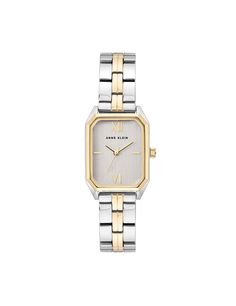 Octagonal Shaped Metal Bracelet Watch Silver/Gold | Anne Klein Women’s Watch, Silver And Gold Watch, Gold And Silver Watch, Two Tone Bracelet, Anne Klein Watch, Bracelet Stacks, Gold Watches Women, Octagon Shape, Metal Bracelet