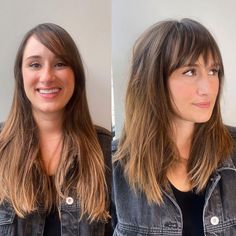 Haircuts For Fine Straight Hair, Long Fine Hair, Flattering Haircuts, Layered Haircuts With Bangs, Long Face Shapes, Choppy Bangs, Fine Straight Hair, Texture Spray, Shoulder Length Hair Cuts