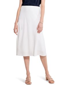 NIC+ZOE Rumba Linen Slip Skirt | Zappos.com Modern A-line Lined Skirt, Flattering Knee-length Lined Skirt, Solid Color Midi Length Pencil Skirt For Summer, Flattering Midi Skirt For Summer, Solid Midi Length Skirt, Modern Knee-length Flowy Skirt, Modern Midi Length Lined Skirt, Spring Viscose Flared Skirt, Flowy A-line Skirt For Daywear