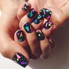 80s Nails, Nail Polish Dry Faster, Triangle Nails, 90s Nails, Unghie Nail Art, Nail Art Gel, Nail Art Instagram, Manicure Y Pedicure, Makati