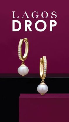 The LAGOS Drop Earrings Hoops, Gold Statement Earrings, Jewelry Design