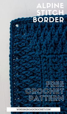 the free crochet pattern for alpine stitch border