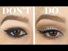 Eyeliner For Big Eyes, How To Do Winged Eyeliner, Big Eyes Makeup, Permanente Make-up, Bigger Eyes, Eyeliner For Hooded Eyes