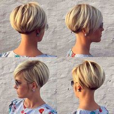 Short Haircuts For Round Faces, Short Hair Cuts For Round Faces, Asymmetrical Bob Haircuts, Short Bob Cuts, Cute Short Haircuts, Cut Her Hair, Bob Hairstyles For Fine Hair, Blonde Pixie Cuts, Short Bob Haircuts