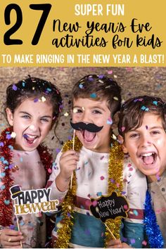 Absolutely love these ideas! They are perfect for a fun, kid-friendly New Year's Eve. We plan on having a bunch of families over and will absolutely be doing some of these! Thanks for the amazing ideas! New Year’s Eve Kid Activities, Kid New Years Eve Party Ideas, New Years Eve Kids Party Ideas, New Years Eve Activities For Kids, New Years Eve For Kids, New Year Activities For Kids, Kids New Years Eve