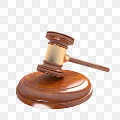 a wooden judge's gavel on a white background, illustration png clipart