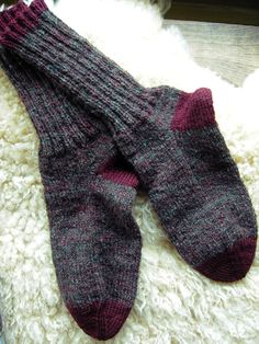 This sock knitting pattern will help you achieve a personalized fit with the yarn and needles of your choice. It may be further customized by using a 2, 4, 6, or 8-stitch pattern in the cuff, rather than the 2-by-2 rib suggested (6 and 8-stitch patterns do not work with every size); includes a worksheet for figuring size according to gauge swatch.Suggested Yarns: Confection Sport, Targhee Tango Sport, Better Better Fingering, Stone Soup Fingering, Modern Deco Sport, or any DK, Sport or Fingering Yarn And Needles, Knitting Crafts, Beginner Knitting Patterns, Sock Knitting, Knick Knack, Sock Drawer, Knitting Gauge, Sock Knitting Patterns, Knitted Socks