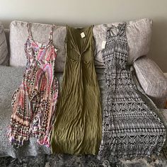 Three Patterned Maxi Dresses, Rayon Spandex, Super Soft, Size Medium, Forever 21 And American Rag, All Brand New, Two With Tags. Maxi Dress Pattern, American Rag, Forever 21 Dresses, 21 Dresses, All Brands, Maxi Dresses, Forever 21, Maxi Dress, Black White