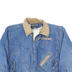 Item is in good used condition. Label says age 12. >Size: M >Armpit To Armpit: 19" >Armpit To Cuff: 14" >Collar To Hem: 20" Retro Long Sleeve Levi's Outerwear, Vintage Blue V-neck Outerwear, Sherpa Lined Jacket, Vintage Blue Pre-washed Outerwear, Vintage Pre-washed Denim Blue Outerwear, Vintage Pre-washed Cotton Denim Jacket, Girl M, 90s Girl, Sherpa Lined