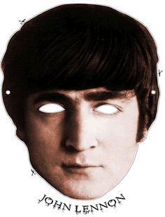 an image of john lennon with his face cut out to look like he is wearing a mask