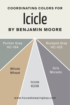 Icicle 2142-70 Coordinating Colors Sw Icicle, Sw Whole Wheat, Medium Hair Color, Paint Color Schemes, Rolling Hills