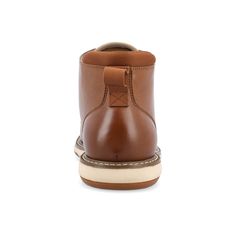 The Redford boot by Vance Co. is so timeless and classic you can pair it with almost anything. Soft vegan leather uppers and a 6 mm Tru Comfort Foam� insole give this round-toe boot the utmost in comfort. The design is perfected with cap-toe and a classic lace-up fastening. Fall Chukka Boots With Reinforced Round Toe, Fall Chukka Boots With Reinforced Toe, Fall Work Boots With Leather Footbed And Plain Toe, Fall Plain Toe Work Boots With Leather Footbed, Leather Workwear Boots With Cap Toe, Work Boots With Reinforced Heel And Plain Toe, Workwear Chukka Boots With Reinforced Toe, Work Boots With Round Toe For Workwear, Casual Cap Toe Boots With Rubber Sole