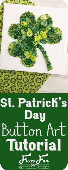 the st patrick's day button art project