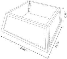 a drawing of a drawer with measurements