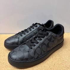 Brand New With Box Casual Black Sneakers With Embossed Logo, Coach Low-top Sneakers For Streetwear, Coach Round Toe Sneakers For Sports, Coach Sneakers For Streetwear With Round Toe, Coach Lace-up Sneakers, Coach Lace-up Sports Sneakers, Coach Low-top Sports Sneakers, Coach Low-top Sneakers, Coach Low-top Sneakers For Sports