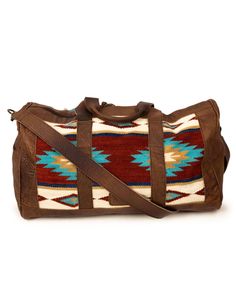 Why We ❤ It: Discover the Pendleton Round Up Duffle Bag, crafted with a blend of iconic Saddle Blanket and supple leather. Designed for both men and women, its timeless style and durability ensure it's more than just a bag—it's a statement piece that combines heritage with modern utility, perfect for any adventure or daily use. Features: Plenty of room for your travel necessitates. You can carry this duffle with it's adjustable/removable crossbody strap, or with the dual handles. There are 3 poc