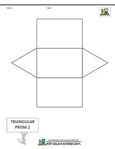 a box with an arrow in it and the words triangular prism 2