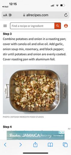 an image of food cooking on the app