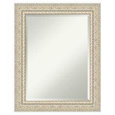 Give your bathroom the finishing touch with this 100% real wood Beveled Wall Mirror framed with the Fair Baroque Cream frame. Individually made by hand in the USA using traditional custom framing techniques, it has the quality you would expect from your local frame shop. It holds its value with premium finishing that can be appreciated up close. Because of our attention to detail and focus on artistry, architects, interior designers, and homeowners alike choose this mirror to create beautiful li Rectangular Bathroom Mirror, Wood Wall Bathroom, Wood Wall Mirror, Mirror Wall Bathroom, Modern Mirror, Mirrors For Sale, Rectangular Mirror, Wood Mirror, The Fair