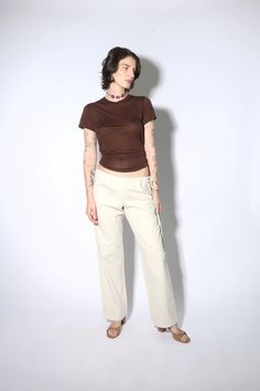 Brooke Callahan ~ Rice Tie Pants | MAIMOUN Cotton Pants With Tie Waist, Relaxed Fit Cotton Pants With Tie Waist, Cotton Tapered Leg Pants With Tie Waist, Cotton Pants With Tie Waist And Tapered Leg, Cotton Tie Waist Pants For Workwear, White Cotton Pants With Tie Waist, Fitted Cotton Parachute Pants With Elastic Waistband, Fitted White Cotton Parachute Pants, Brooke Callahan