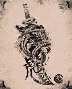 Japanese Tiger Tattoo Traditional, Japanese Tiger Tattoo, Tiger Tattoo Design, Angel Tattoo Designs, Geometric Tattoo Design, Chest Tattoo Men, Tattoo Desings, Japanese Tattoo Designs