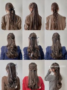 Thai Hairstyle Woman, Braid Styles For Straight Hair, Hairstyle For T Shirt, Korean Hairstyle Aesthetic, Hairstyles For Shirts, Hairstyles For Layers Hair, Elegant Simple Hairstyles, Hairstyles Summer 2024, Braid Hairstyles For Medium Length Hair