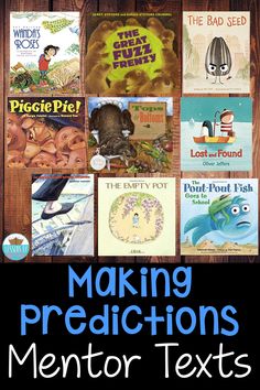 many books are shown with the title making predicates mentor texts