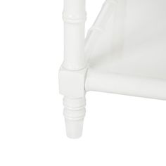 a white bed frame and foot board on a white background with no people around it