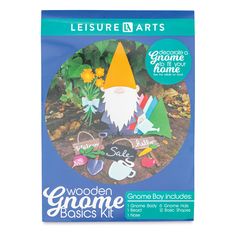 the garden gnome kit includes an assortment of paper and crafting supplies, including scissors