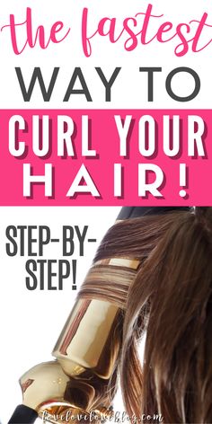 Learn How To Curl Your Hair, How To Curl Hair Easy And Fast, Beginner Curling Hair Tips, Curling Hair With Revlon Brush, Curl Hair Fast And Easy, Curl Hair Quickly, Curling Hair For Dummies, How To Curl Hair With Large Barrel, Tips For Curling Long Thick Hair