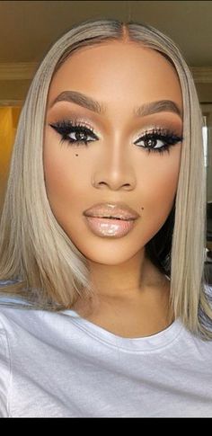 Full Face Makeup Glam, Full Glam Makeup Looks Black Women, Brown Girls Makeup, Makeup For Black Skin, Brown Skin Makeup, Face Beat, Dope Makeup, Stunning Makeup, Glamour Makeup