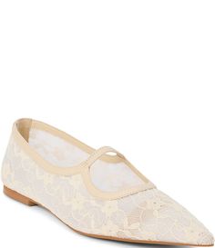 From Matisse&#x2C; the Fleur Lace Pointed Toe Ballet Flats feature:Lace upperUnlined upper constructionSynthetic outsoleSlip-on closure with elastic strapPadded insoleImported. Isle Wedding, Ivory Lace, Dillard's, Lifestyle Brands, Flat Shoes Women, Ballet Flats, Shoes Flats, Clothing Accessories, Ballet