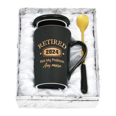 PRICES MAY VARY. BEST RETIREMENT GIFT: This pretty retirement coffee mug is designed for people who will be retired in 2024, so you can give it to your family, colleagues or teachers. This special gift can make them remember this unforgettable moment. ELEGANT PACKING: The beautiful retirement gifts for women come in a beautiful marbled box that also contains a spoon and lid. This retirement mug can be given directly as a gift to your mom, friends and coworkers. It can also be used in everyday li Coffee Mugs For Men, Best Retirement Gifts, Retirement Gifts For Men, Funny Retirement Gifts, Retirement Gifts For Women, Retirement Humor, Happy Retirement, Mugs For Men, Retirement Gifts