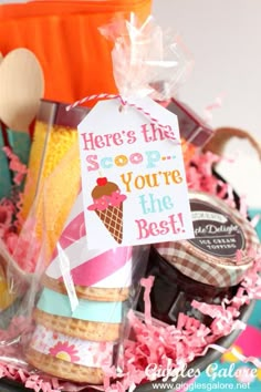 there's the scoop you're the best ice cream gift basket for someone special