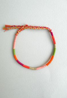 Thin friendship bracelet, Cotton thread, Wrapped bracelet Wrist stacks Earthy Best friend Colorful This wrapped bracelet is made out of 6 different colours of cotton thread It has a tie knot closure and is ended with two braids in order to fit a lot of sizes. Thickness: 0,4cm Similar wrapped bracelets in my shop: https://www.etsy.com/listing/462500661/pastel-friendship-braceletcotton?ref=listing-shop-header-0 More friendship bracelets in my shop: https://www.etsy.com/shop/LuckyRatJewellery?secti String Bracelet Ideas, Thread Wrapped Bracelets, Yarn Friendship Bracelets, Bracelet Cotton, Bracelet Board, Wrapped Bracelets, Yarn Bracelets, Homemade Bracelets, Wrist Stacks