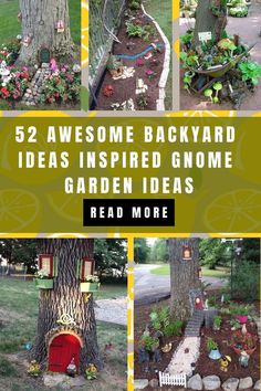 Are you looking to spruce up your yard with some unique and whimsical ideas? Look no further than gnome garden ideas! These… Knomes Garden Ideas, Gnome Village Ideas, Garden Gnomes Ideas, Gnome Garden Outdoor, Awesome Backyard Ideas, Unique Garden Ideas, Gnome Garden Ideas, Whimsical Garden Ideas, Fairy Yard