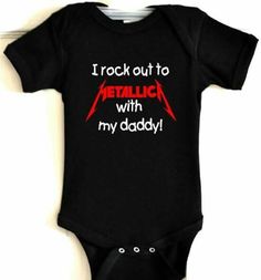 Metallica Baby, T Shirt Bodysuit, Band Clothes, Shirt Romper, Black Onesie, Band Outfits, Shirt Bodysuit, Baby Top