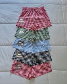 Trendy Plaid/Gingham Lounge Shorts featuring any College, Sorority, School, Group, or Team Logo of your choice! Perfect for college acceptance, game day, bed party, graduation gift, and more!  PLEASE NOTE: The shorts have a bit of a rippled texture, causing the design to look a bit rippled (look at the close-up picture above). This is only due to the texture of the material.  SIZING & QUALITY : * Please reference the size chart in the listing photo before purchasing. * These are not "boxer" shor College Merch, Bed Party, Camp Logo, College Acceptance, College Wear, College Sorority, College Apparel, Gingham Shorts, Sigma Kappa