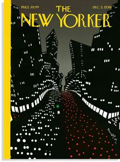 the new yorker magazine cover with an image of a cityscape in black and yellow