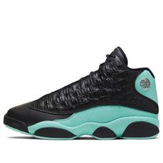 The Air Jordan 13 Retro 'Island Green' is the perfect shoe for any Jordan fan or basketball enthusiast. This updated take on the classic shoe that Michael Jordan wore during the 1997-98 NBA season is sure to turn heads, with its sleek design and Island Green colorway. The shoe is made with Tinker Hatfield's signature design and comes with the Jumpman on the tongue, a holographic eye, and an outsole that looks like a panther paw. Whether you're lacing them up for a game of pick-up or just hitting the courts for some practice, the Air Jordan 13 Retro 'Island Green' is sure to help you step your game up. (SNKR/Men's/High Top/Basketball/Wear-resistant) Jordan Lace-up Basketball Shoes With Branded Insole, Sporty Jordan Shoes With Gum Sole For Sports, Jordan Basketball Shoes With Branded Insole, Green High-top Basketball Sneakers, Leather Low-top Jordan Basketball Shoes, Jordan Low-top Basketball Shoes With Abzorb Midsole, Mid-top Basketball Shoes With Gum Sole For Light Sports, Mid-top Basketball Shoes With Gum Sole For Sports, Low-top Jordan Shoes For Basketball With Cushioned Footbed