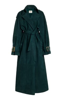 Suede Trench Coat, Oversized Coat, Green Coat, Looks Chic, Classy Women, Style Statement, Coats And Jackets, Moda Operandi