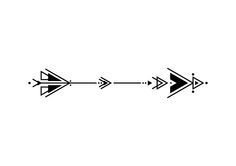 an arrow is drawn in black ink on a white background, and the arrows are pointing upward