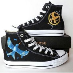 Hunger Games Converse Cool Converse, Cute Converse, Converse Chucks, Hunger Games Fandom, Odd Stuff, All Stars Converse, Hunger Games Trilogy, Nerdy Things