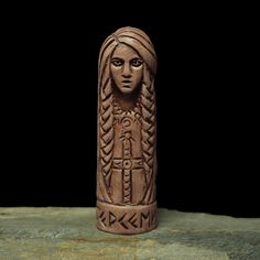 Hand-Crafted Ceramic Gersemi Statuette - Asatru / Heathen Supplies Goddess Of Beauty, Pagan Art, Wood Statues