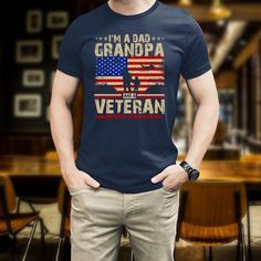 Veteran T Shirt, Dad Shirt I’m A Dad Grandpa And A Veteran Nothing Scares Me T-Shirt, Veterans Day Shirts The T-Shirt, a timeless wardrobe staple, combines comfort with effortless style. Crafted from soft, breathable fabrics, it ensures a cozy fit for everyday wear. Its versatility makes it a go-to choice for various occasions, from casual... Patriotic Letter Print T-shirt For Father's Day, Patriotic Father's Day T-shirt With Letter Print, Patriotic Father's Day Letter Print T-shirt, Patriotic Pre-shrunk T-shirt For Father's Day, Father's Day Patriotic Crew Neck T-shirt, Patriotic Crew Neck Tops For Father's Day, Veterans Day Shirts, 2d Graphic Design, Veteran T Shirts