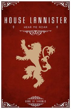 house lannister - hear me roar album cover art poster print by matt miller