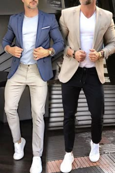 Stylish Mens Suits, Mens Smart Casual Outfits, Smart Casual Menswear, Mens Casual Outfits Summer